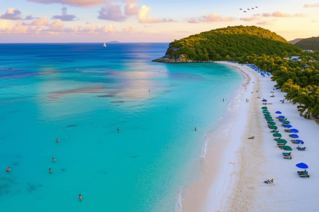 Aerial of beach